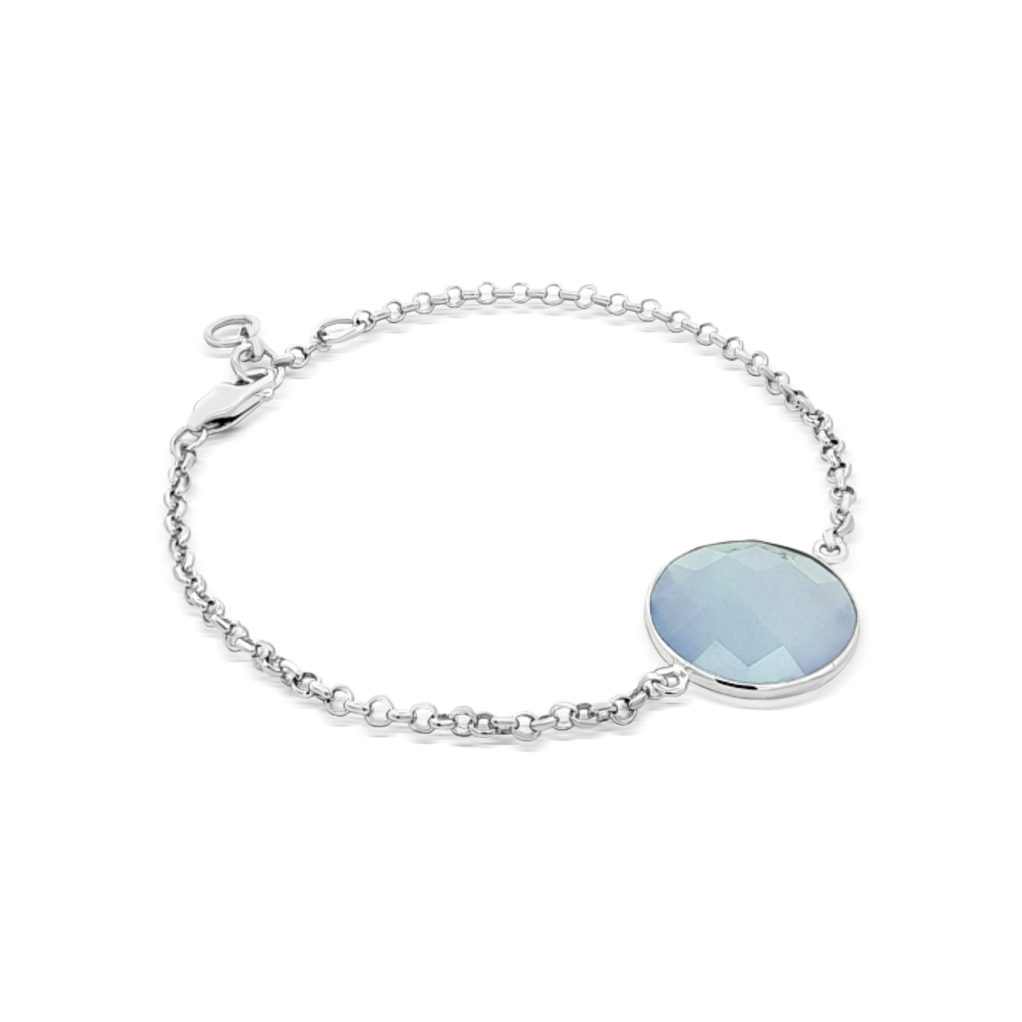 Tara Serenity: Sterling Silver Bracelet with Baby Blue Stone