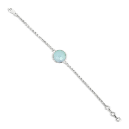 Tara Serenity: Sterling Silver Bracelet with Baby Blue Stone