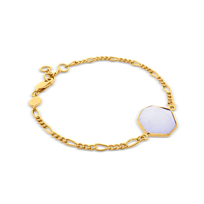 Anaya Grace: Silver Bracelet with Stone & Extender