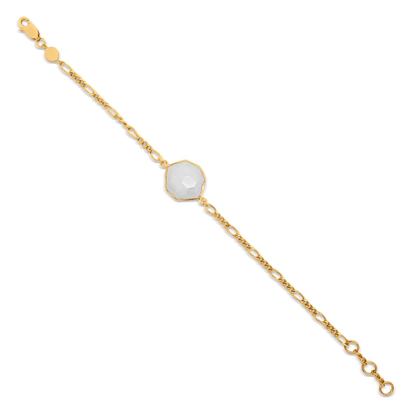 Anaya Grace: Silver Bracelet with Stone & Extender