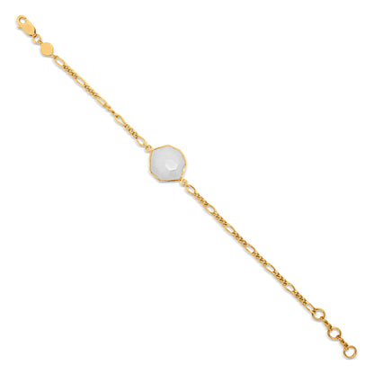 Anaya Grace: Silver Bracelet with Stone & Extender