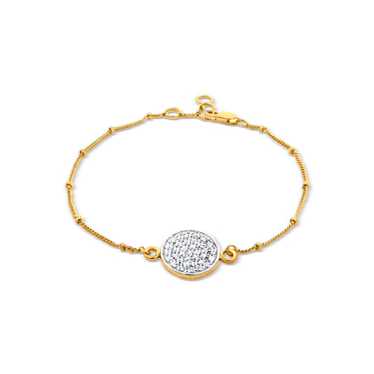 Siya Radiance: Silver Bracelet with Diamond-Like Stones