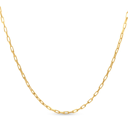 Tanya: 925 Sterling Silver Paperclip Chain with Yellow Gold Polish