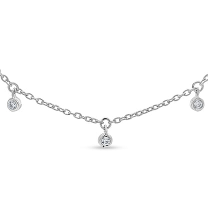 925 Silver Minimalist Station Necklace