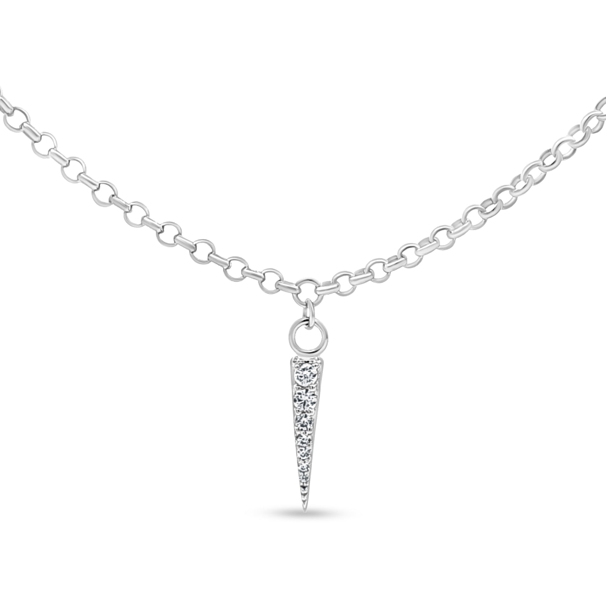 Sterling Silver Double Strand Chain with Round Hanging Charms