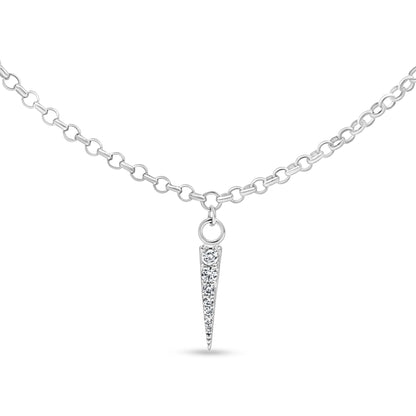 Sterling Silver Double Strand Chain with Round Hanging Charms