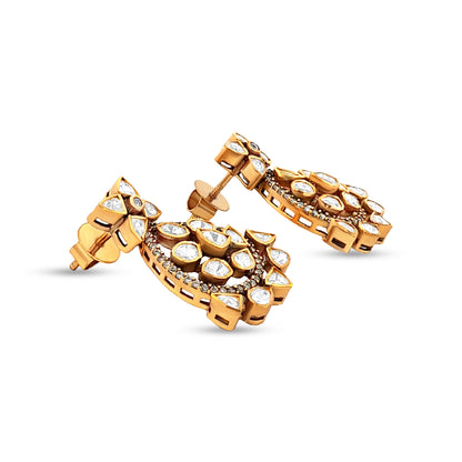 Amruta's Unique Drop 925 Silver Kundan Earrings