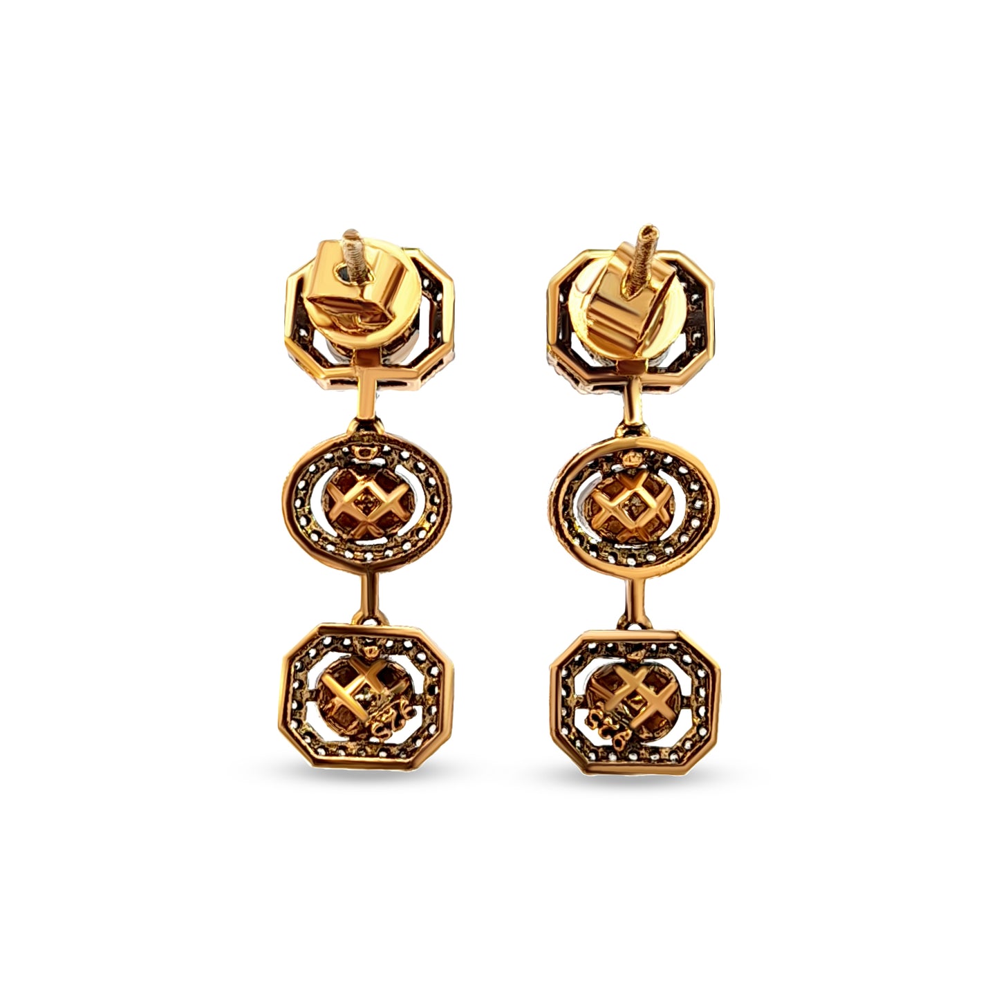Gulmohar's Graceful 925 Silver Kundan Earrings