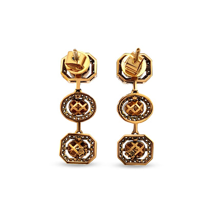 Gulmohar's Graceful 925 Silver Kundan Earrings