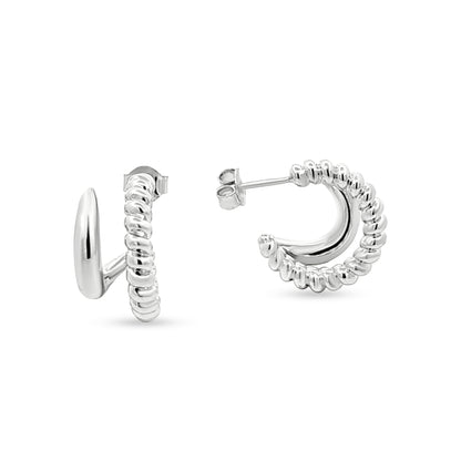 Yamini's Boho Tribal Silver Studs