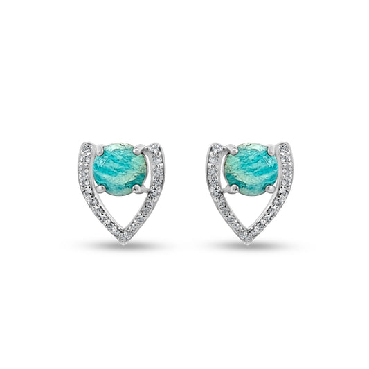 Leena's Vibrant Earth Turquois Color Stone Earring