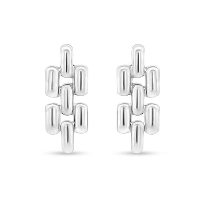 Vritti Drop Earrings - Sterling Silver Earring with Unique Pattern