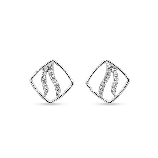 Kiara's Intricate Mini Silver Earrings
