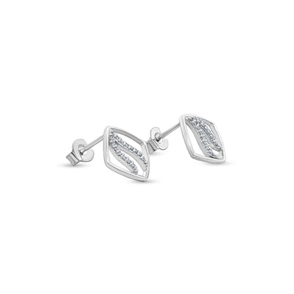 Kiara's Intricate Mini Silver Earrings