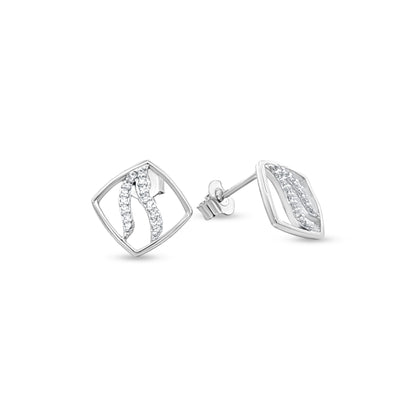 Kiara's Intricate Mini Silver Earrings