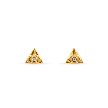 Nila's Triangle Eye Silver Studs