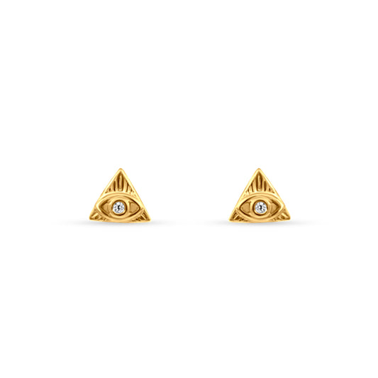 Nila's Triangle Eye Silver Studs