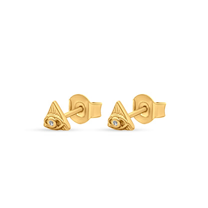 Nila's Triangle Eye Silver Studs