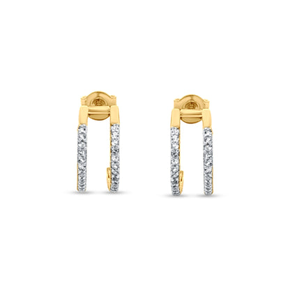 Rhea's Yellow Half Hoop Zircon Studs