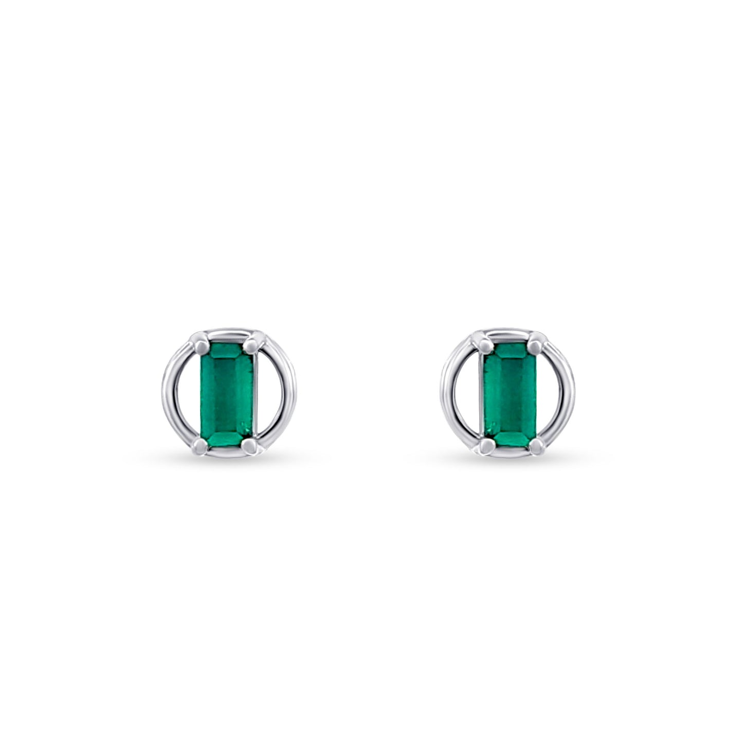 Sanya's Green Stone Sterling Silver Stud