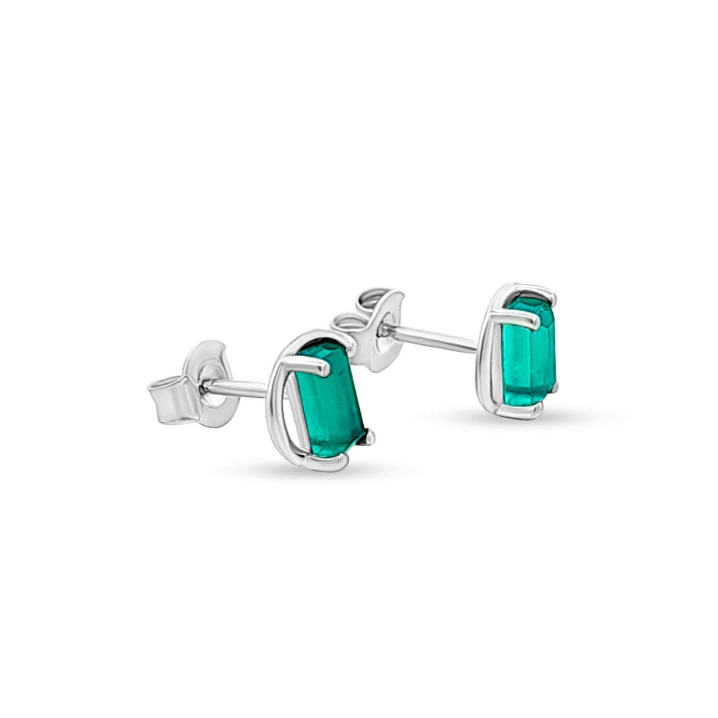 Sanya's Green Stone Sterling Silver Stud