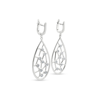 Sterling Silver Tear Drop Dangle Earrings