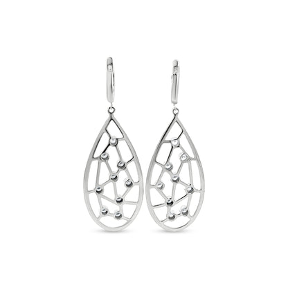 Sterling Silver Tear Drop Dangle Earrings