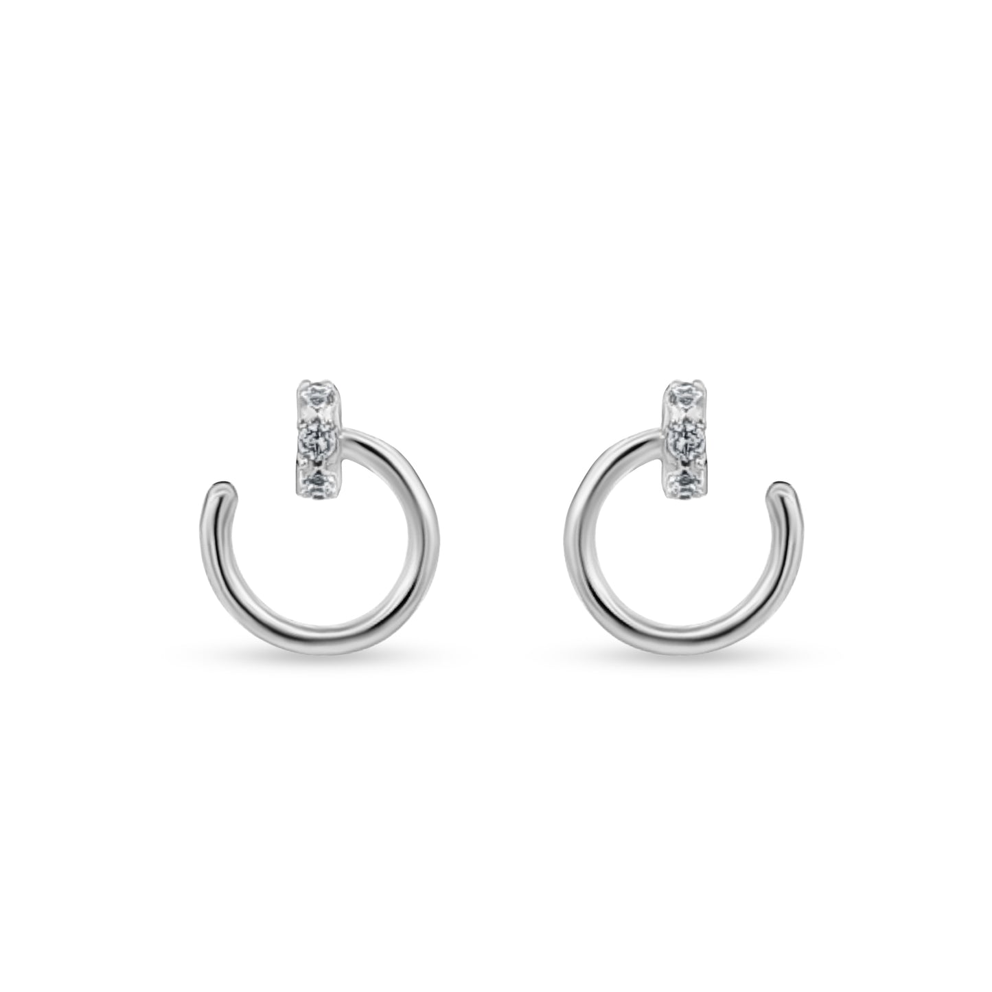 Nina's Mini Sterling Silver Huggies