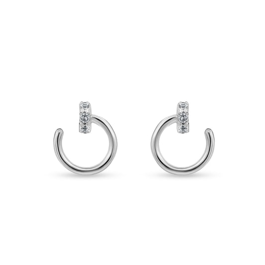 Nina's Mini Sterling Silver Huggies