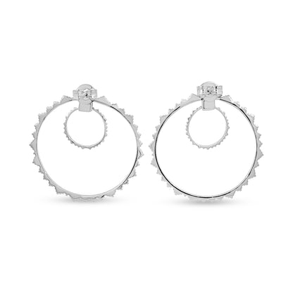 Sterling Silver Inside-Out Big Stud Earrings