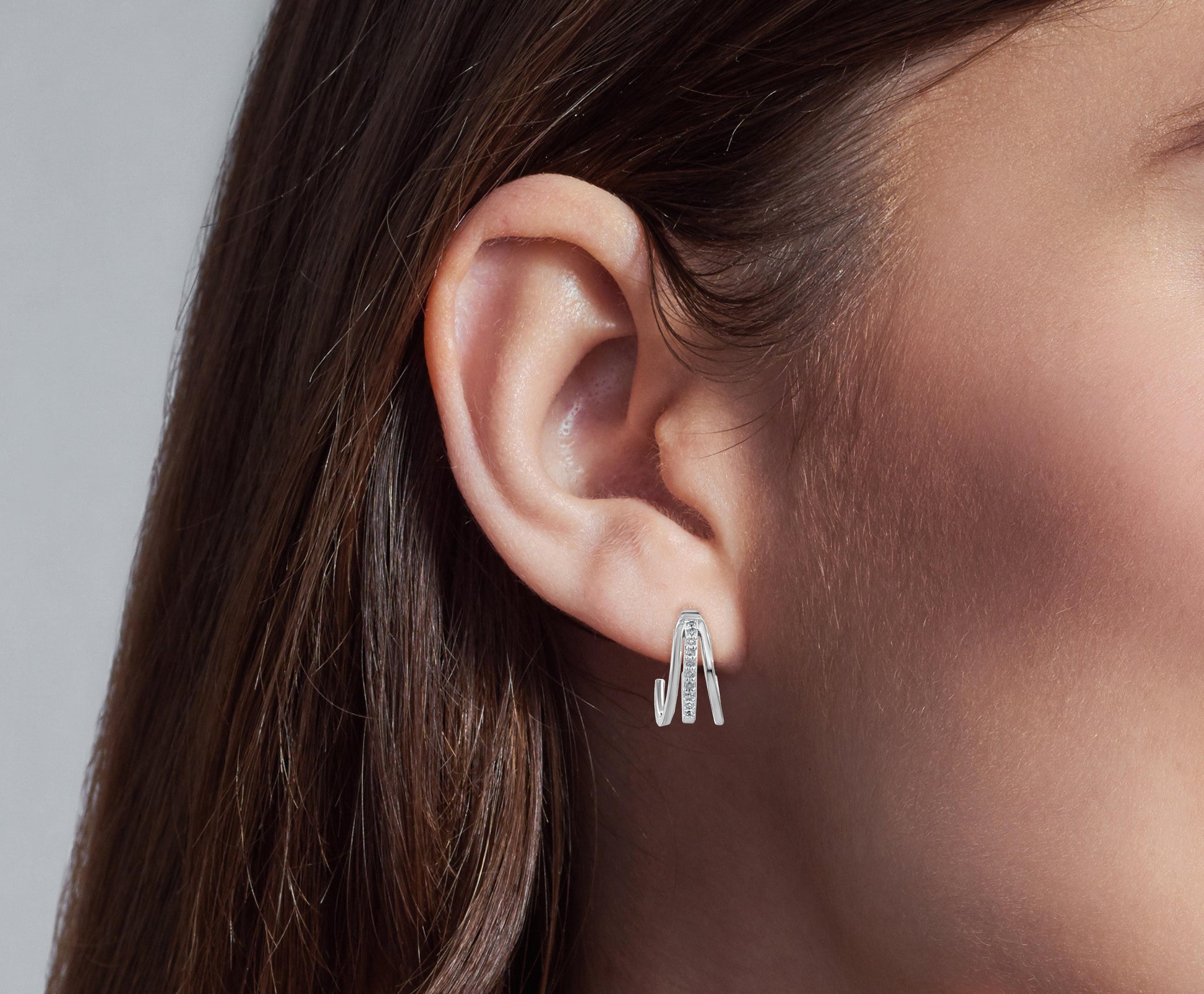 Unique Intricate Sterling Silver J Hoop Earrings