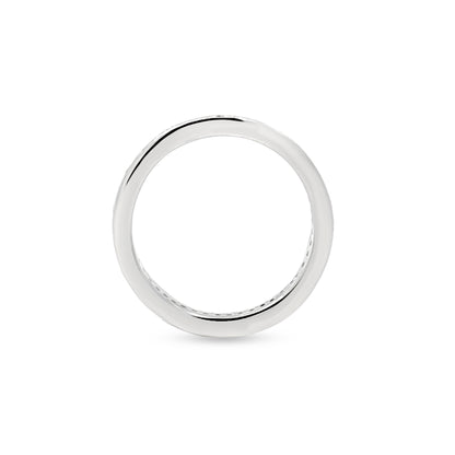 Riddhi: Sterling Silver Sleek Band with Black Stones