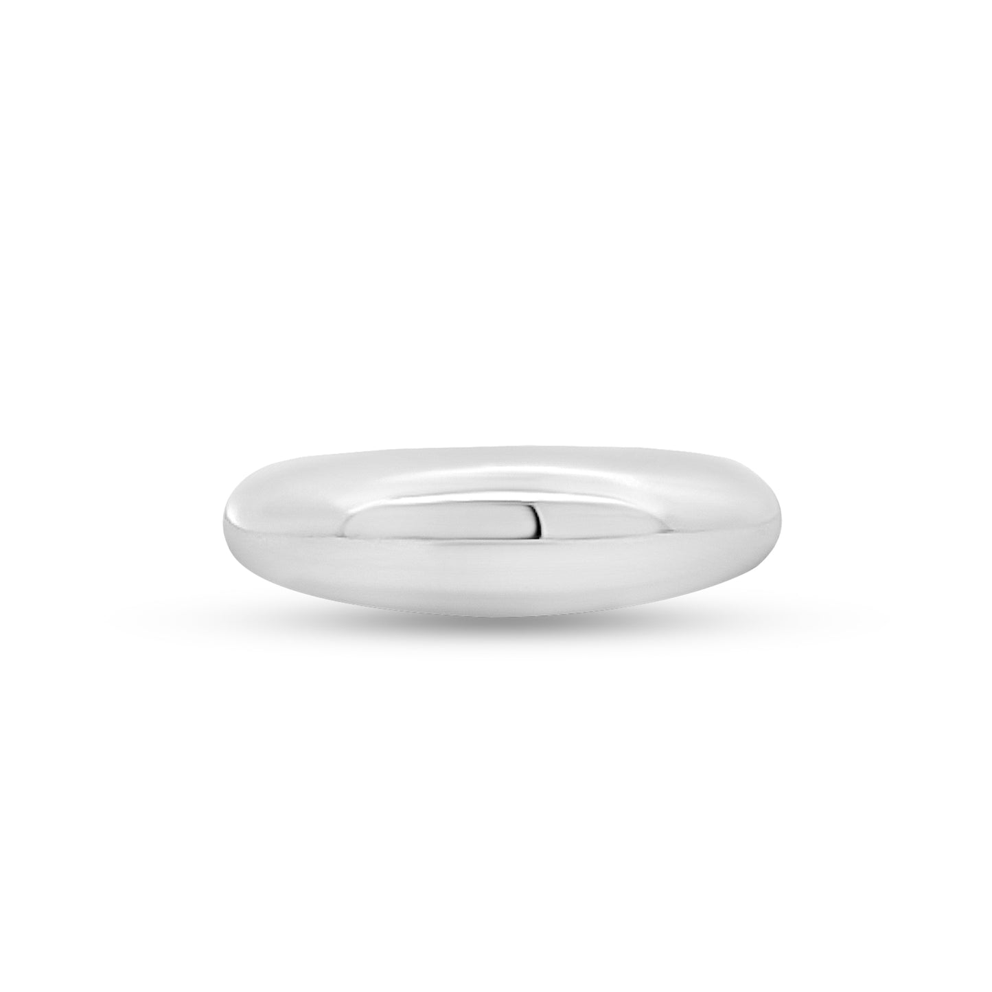 Aarya Shine: Sterling Silver Dome Plain Band Ring