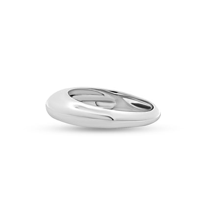 Aarya Shine: Sterling Silver Dome Plain Band Ring