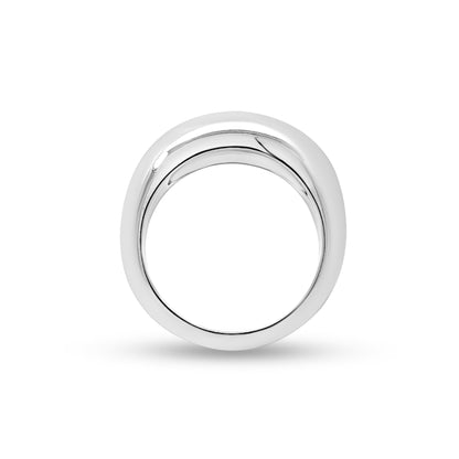 Aarya Shine: Sterling Silver Dome Plain Band Ring