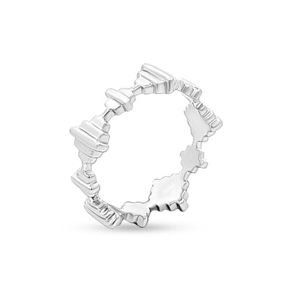 Unique Pattern Sterling Silver Ring