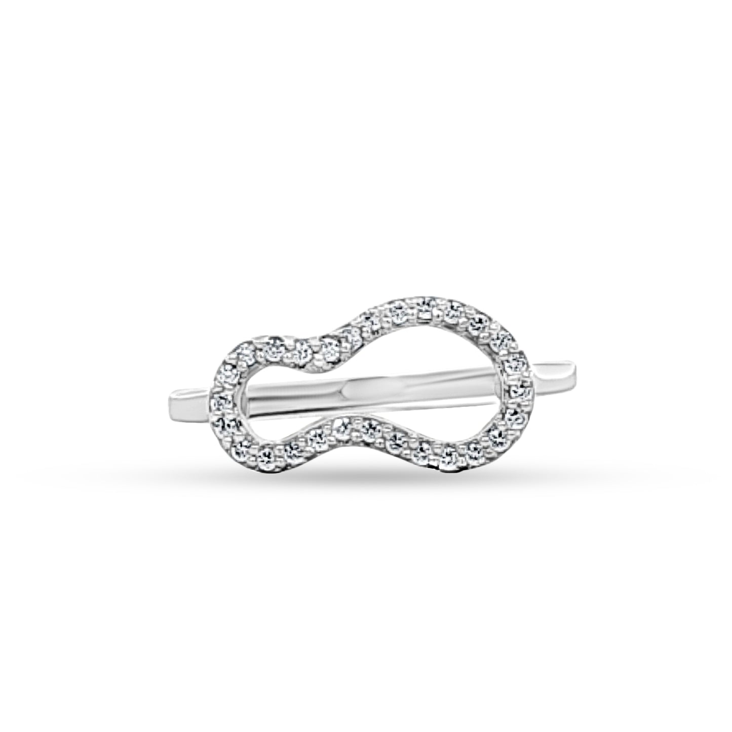 Intricate Modern Design Sterling Silver Fashion Ring