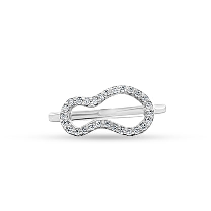 Intricate Modern Design Sterling Silver Fashion Ring