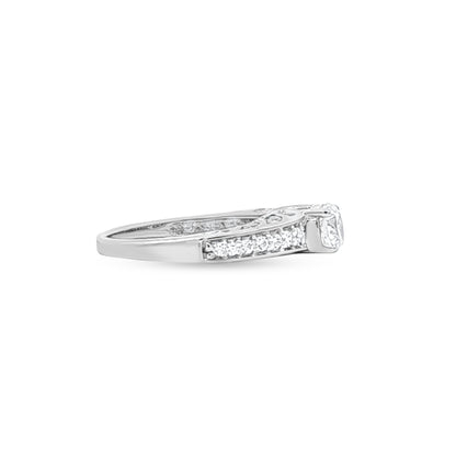 Beautiful Sterling Silver Wedding & Engagement Ring