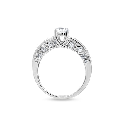 Beautiful Sterling Silver Wedding & Engagement Ring