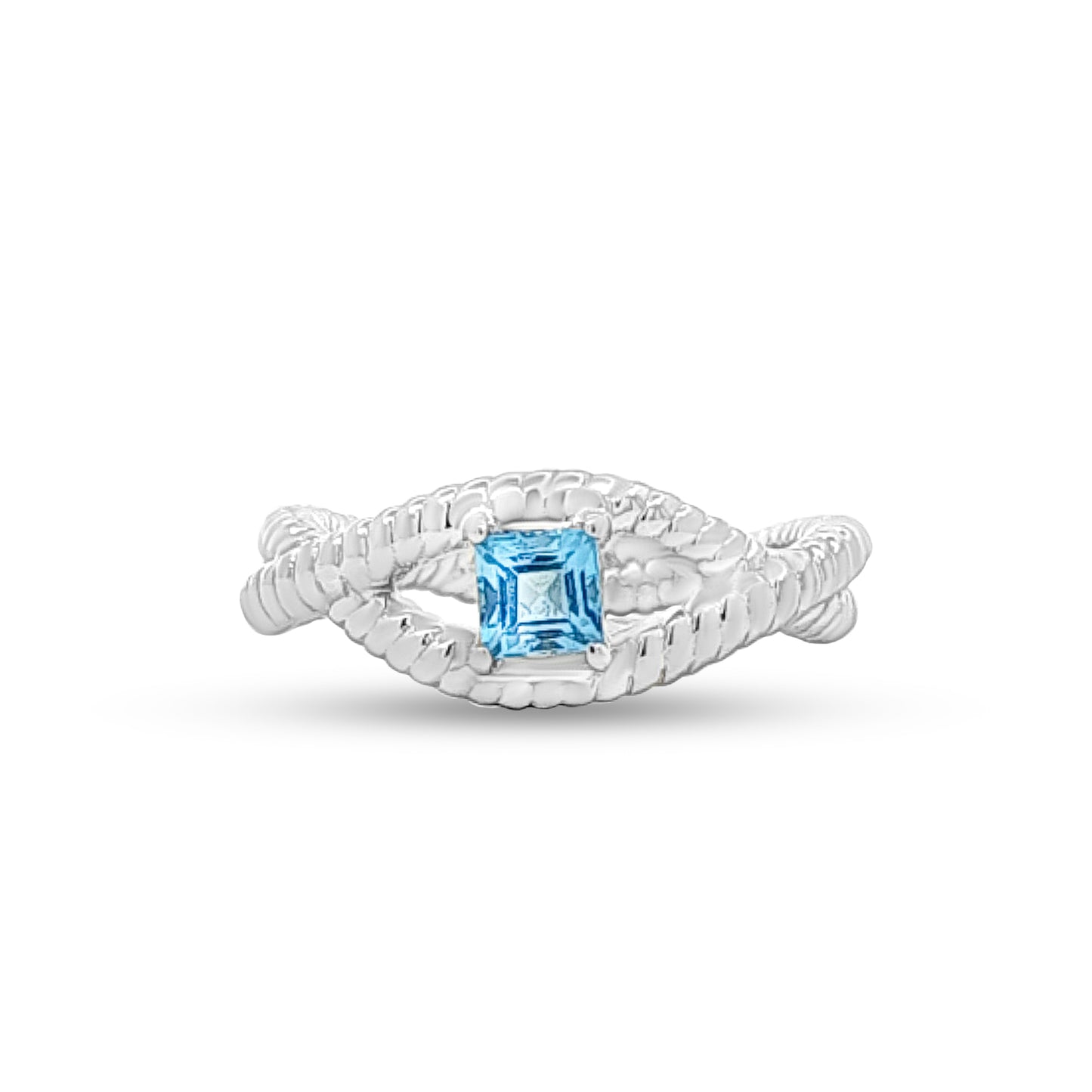 925 Silver Twisted Split Shank Ring