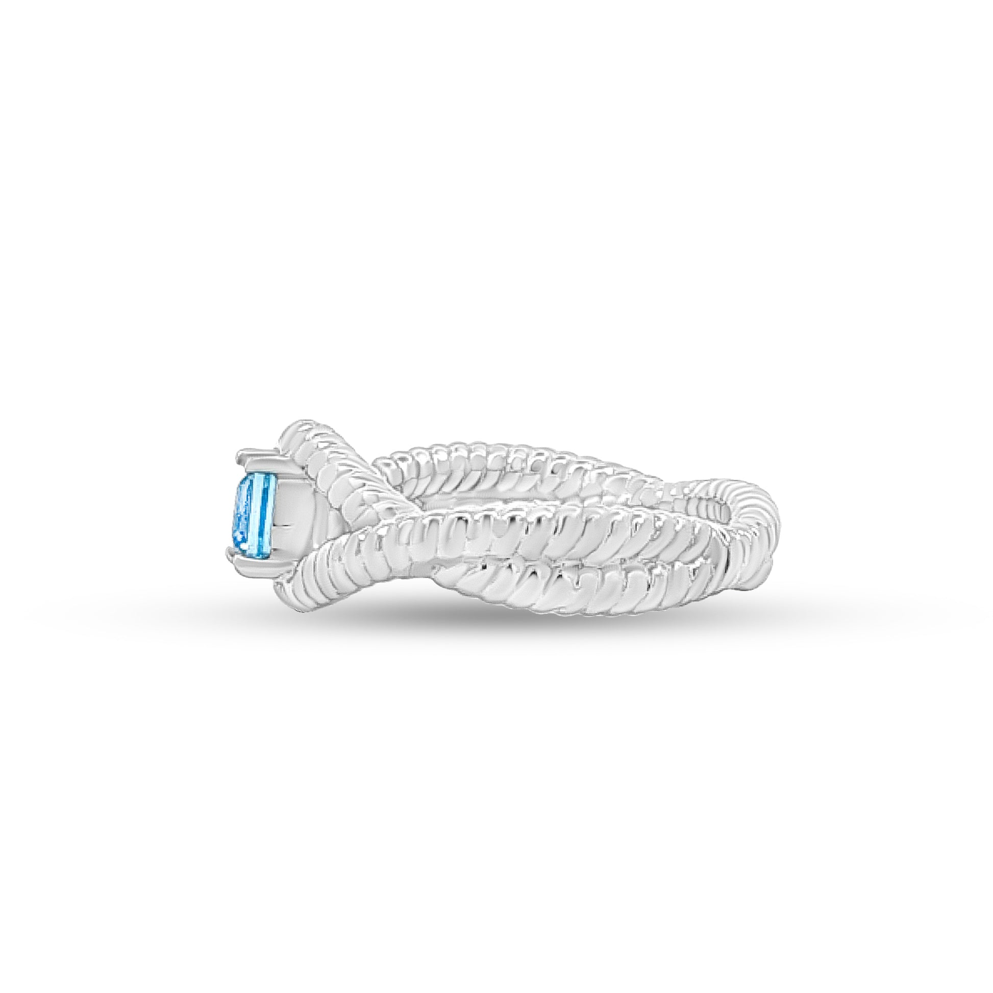 925 Silver Twisted Split Shank Ring