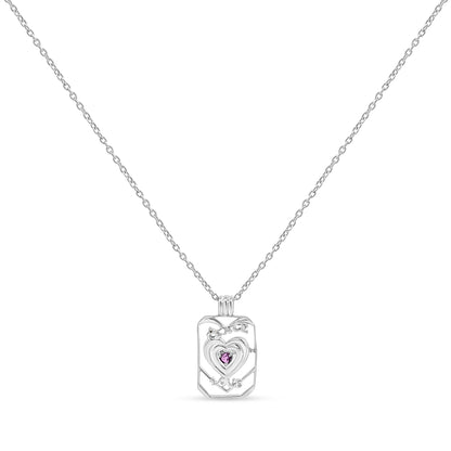 Aaradhya's  Charm: Sterling Silver Heart Pendant