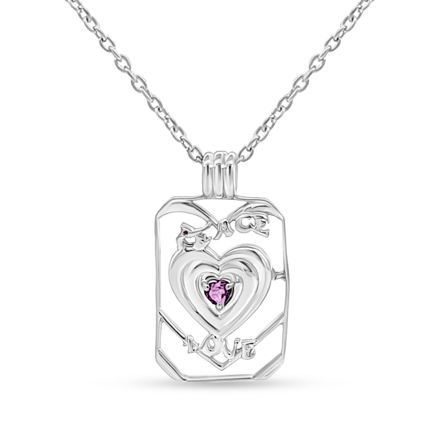 Aaradhya's  Charm: Sterling Silver Heart Pendant