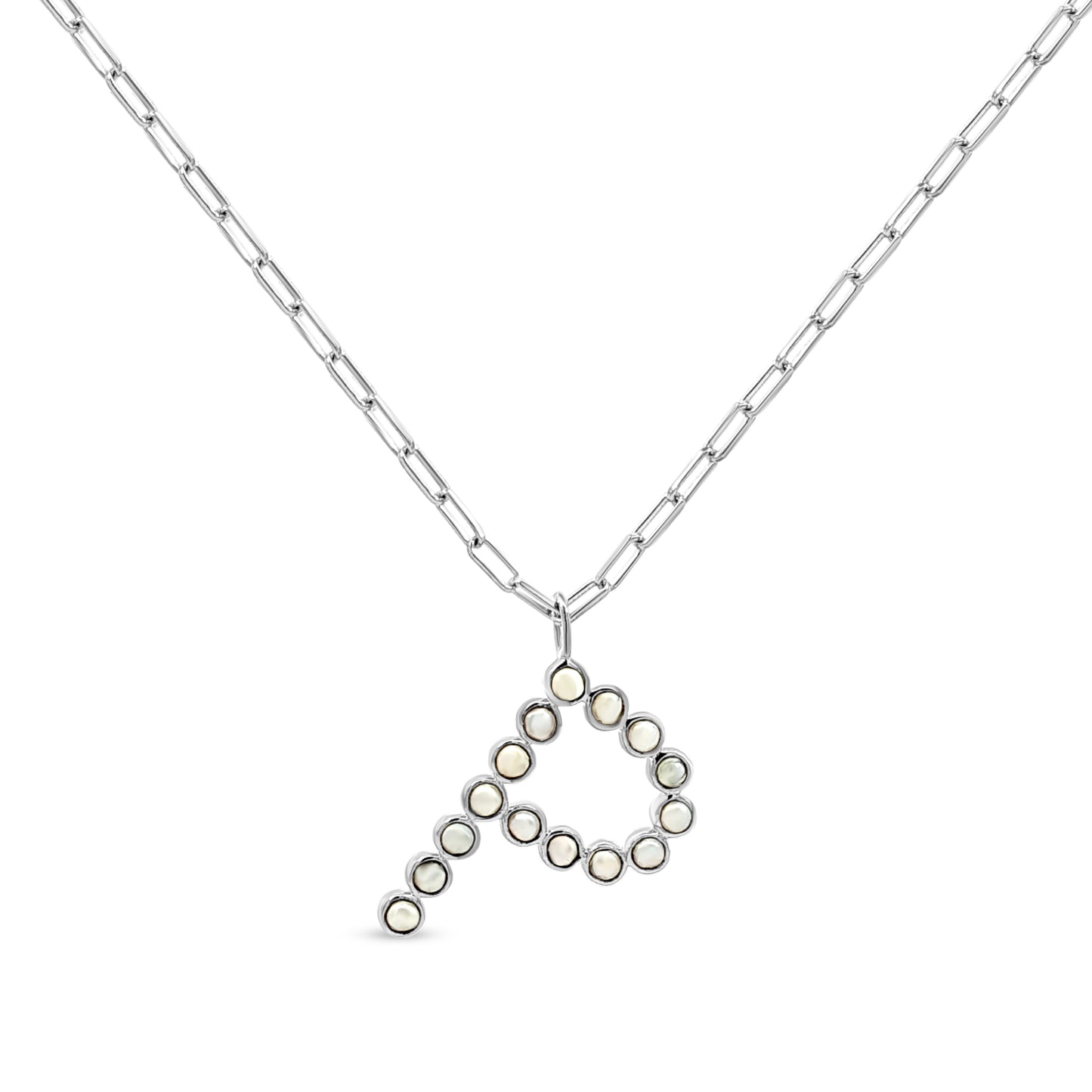 Sterling Silver Chain with P Letter Pendant