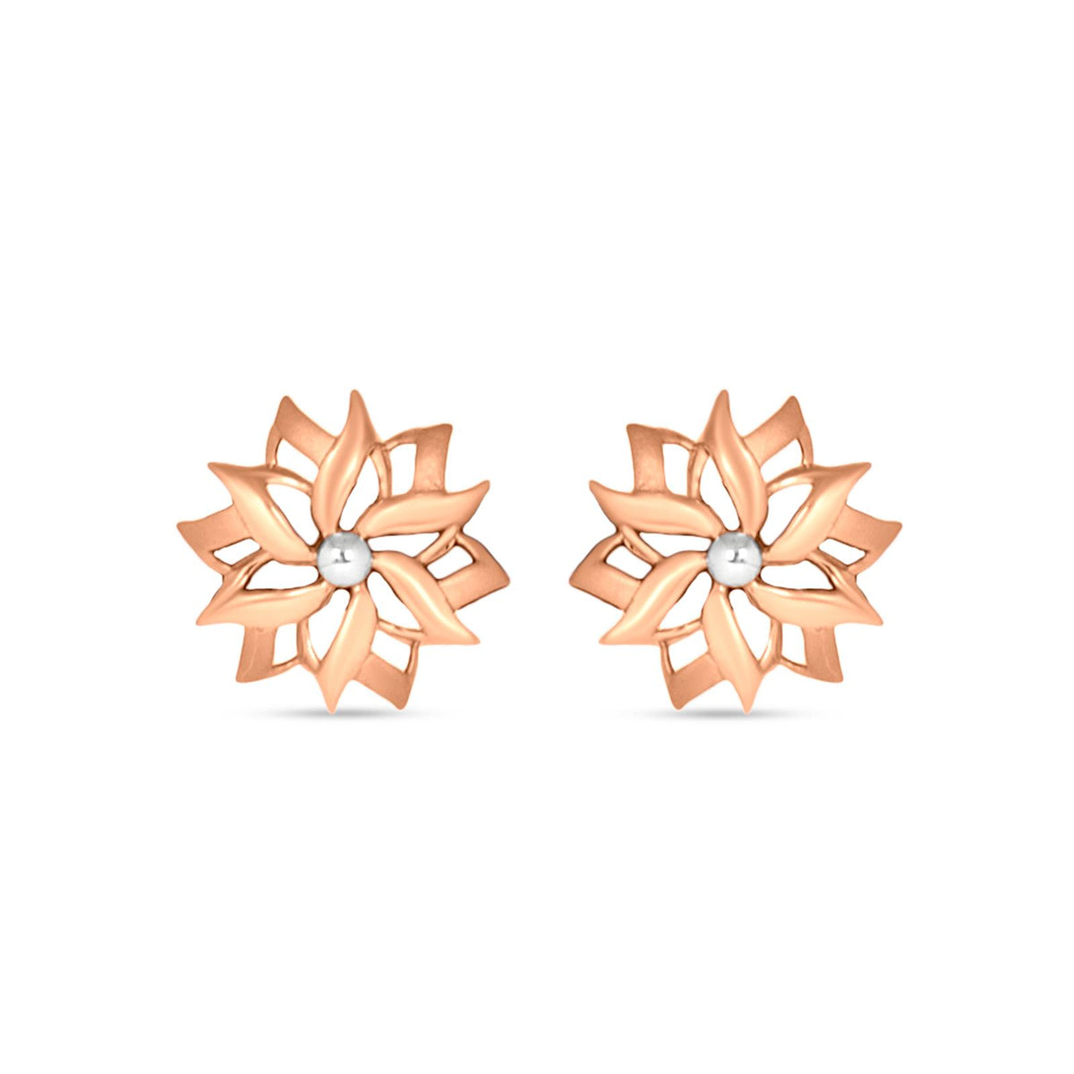 Carnation Drop Earrings In 14K Rose Gold