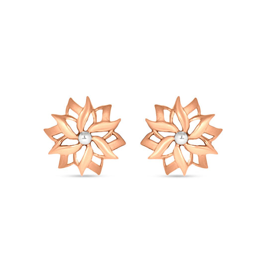 Carnation Drop Earrings In 14K Rose Gold