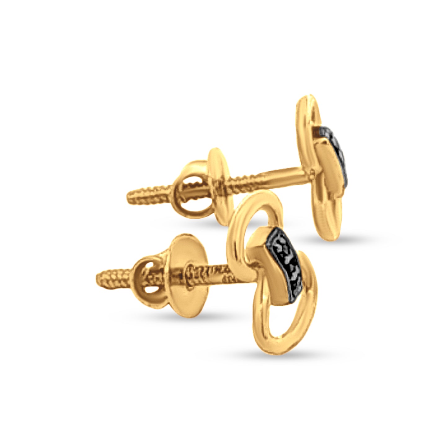 Vidhis Modern Elegance: 18k Gold Contemporary Studs
