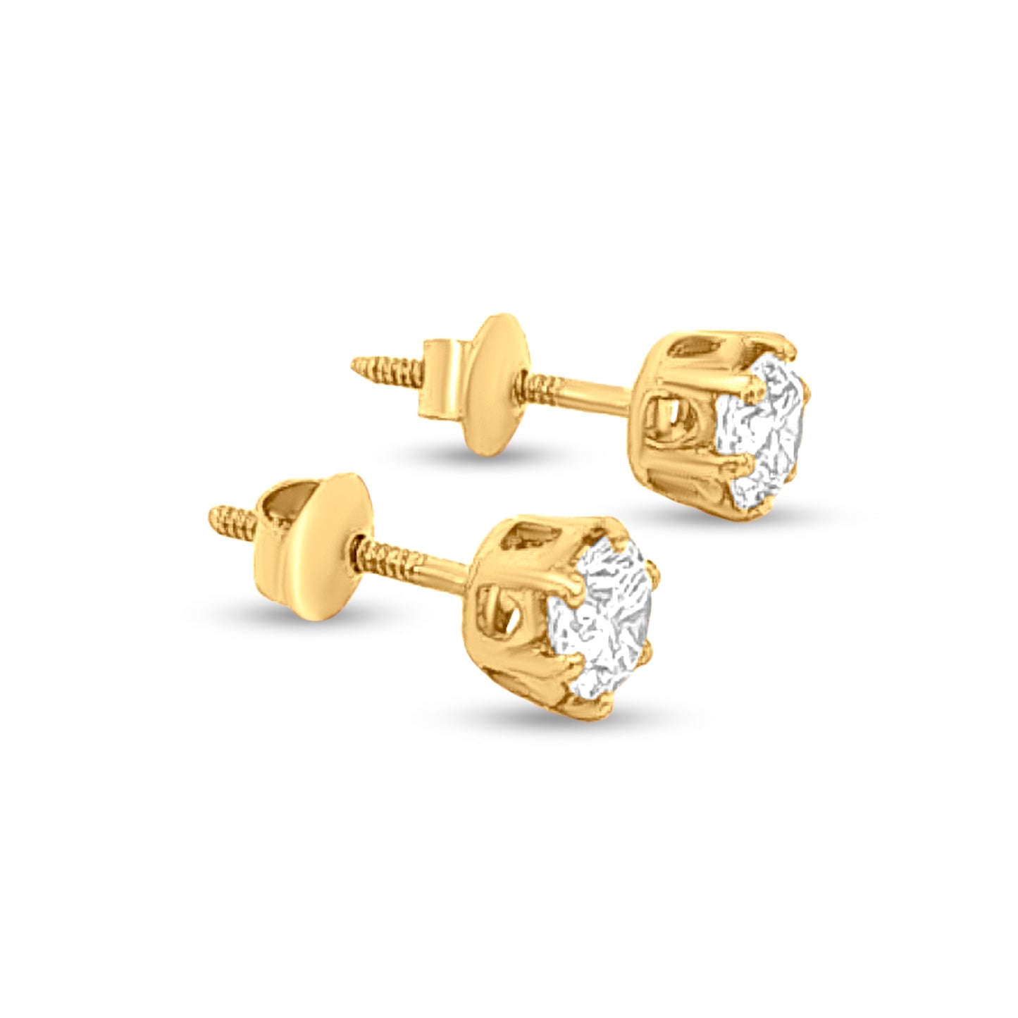 Aanya 22k Yellow Gold Single Stone Daily Wear Studs
