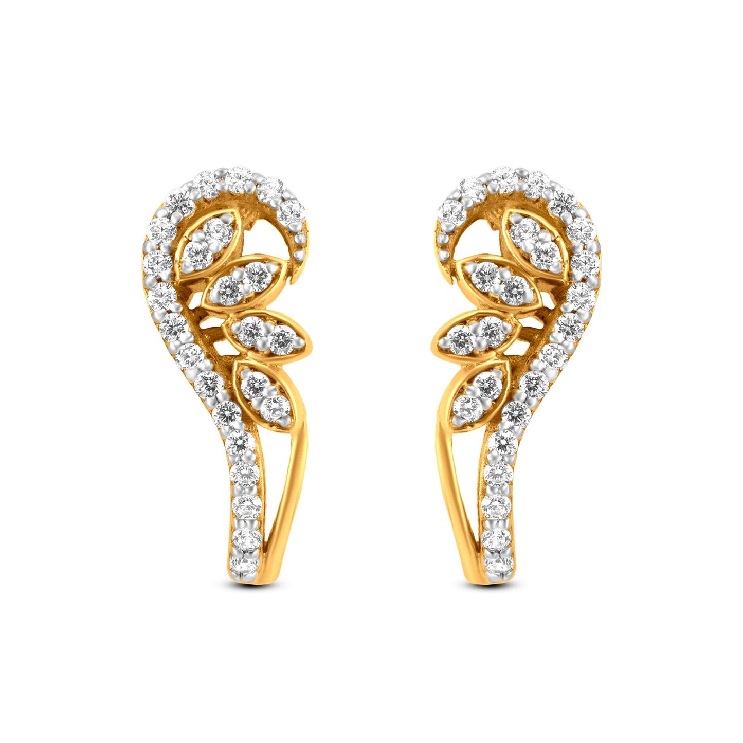 22k Yellow Gold Small Cuff Earrings: A Reason To Love Yourself